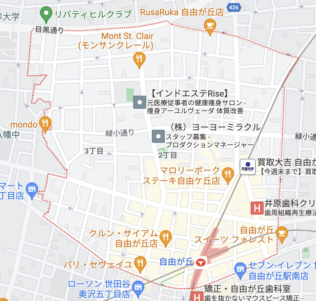 jiyugaoka-map