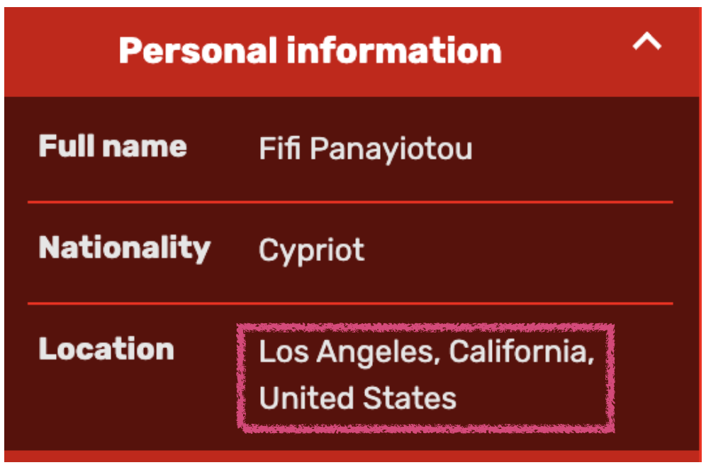 fidias-personal-information